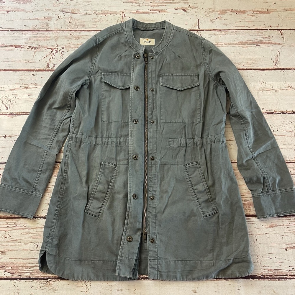 Marine Layer Cotton Linen Blend‎ Charlotte Utility Jacket Size Small Women's